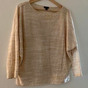 Ann Taylor tan and brown loose fit top. Like new excellent condition